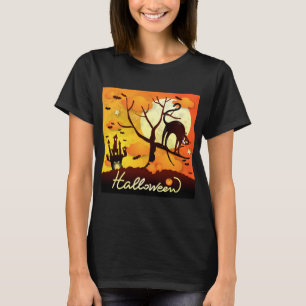 Halloween Black Cat T-Shirt