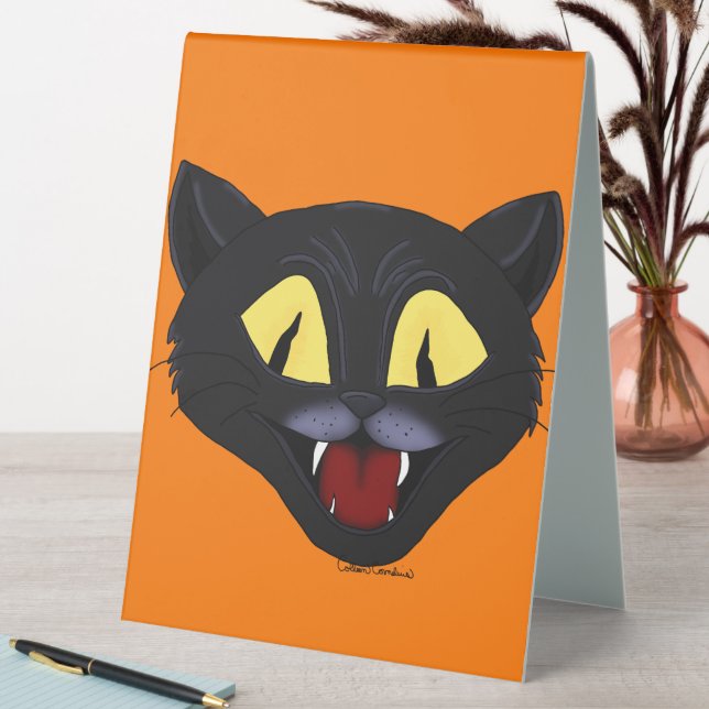 Halloween Black Cat  Table Tent (In SItu (Table))