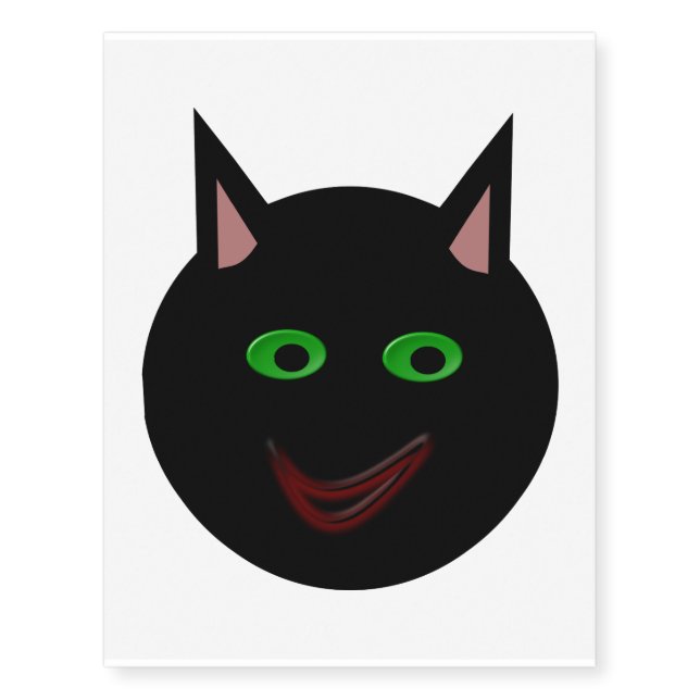 Halloween Black Cat Tattoos (Front)