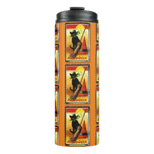 Halloween Black Cat Thermal Tumbler