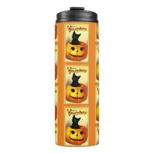Halloween Black Cat Thermal Tumbler