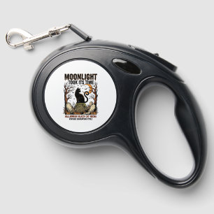 Halloween Black Cat Vintage Graveyard Shirt_1 Retractable Pet Leash