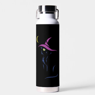 Halloween Black Cat Water Bottle