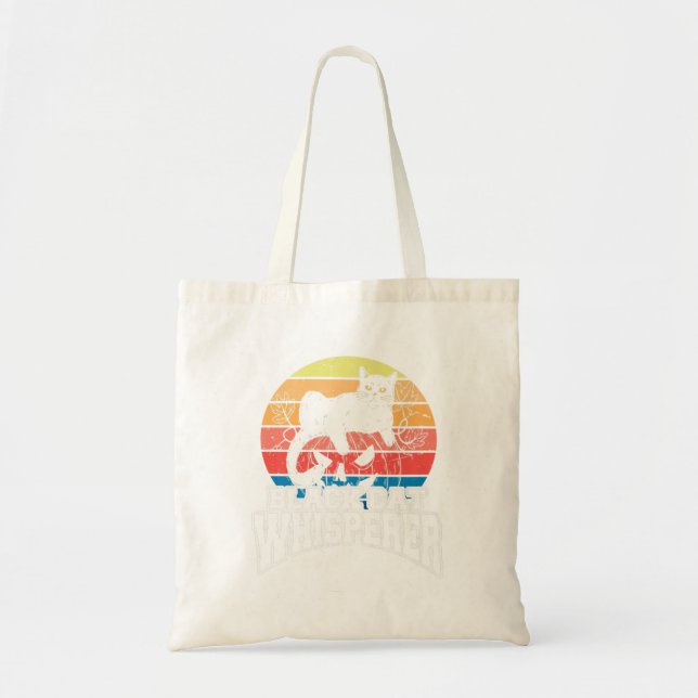 Halloween Black Cat Whisperer Tote Bag (Front)