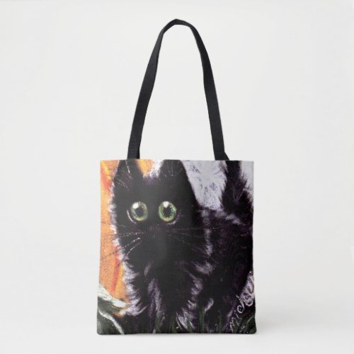 Halloween Black Cat Who Dat Scaredy Cat Bag