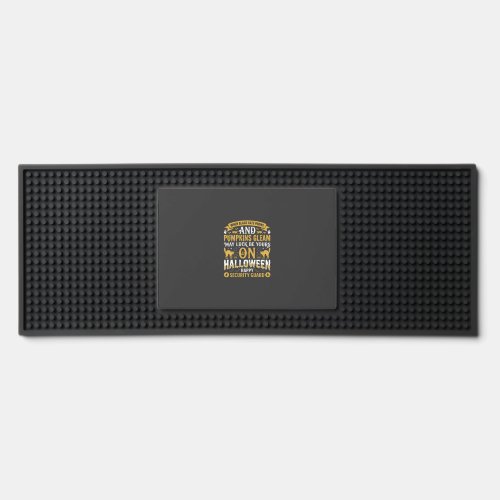 Halloween Black Cats and Pumpkins Security Guard D Bar Mat
