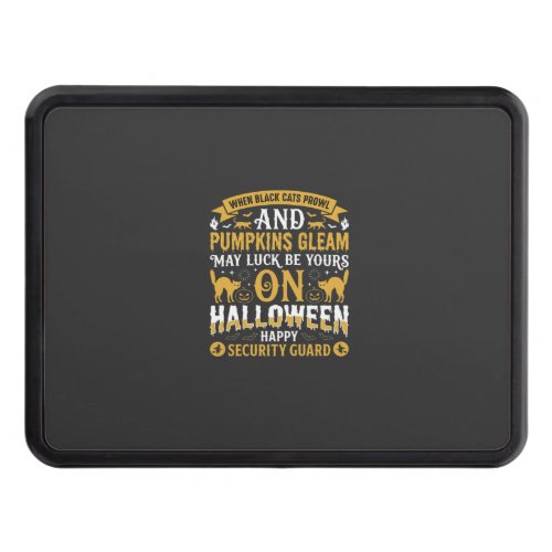Halloween Black Cats and Pumpkins Security Guard D Hitch Cover