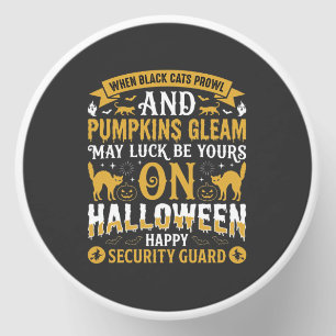Halloween Black Cats and Pumpkins Security Guard D Mini Candle Favors