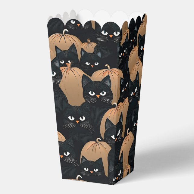 Halloween black cats favor boxes (Front)
