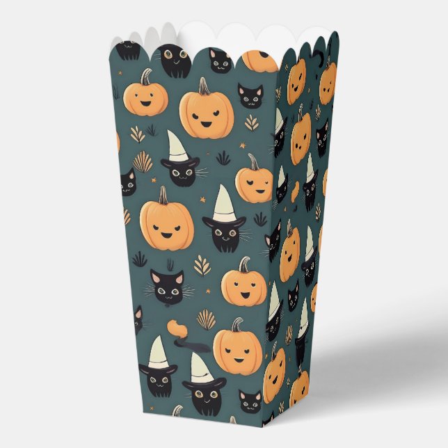 Halloween black cats favor boxes (Front)