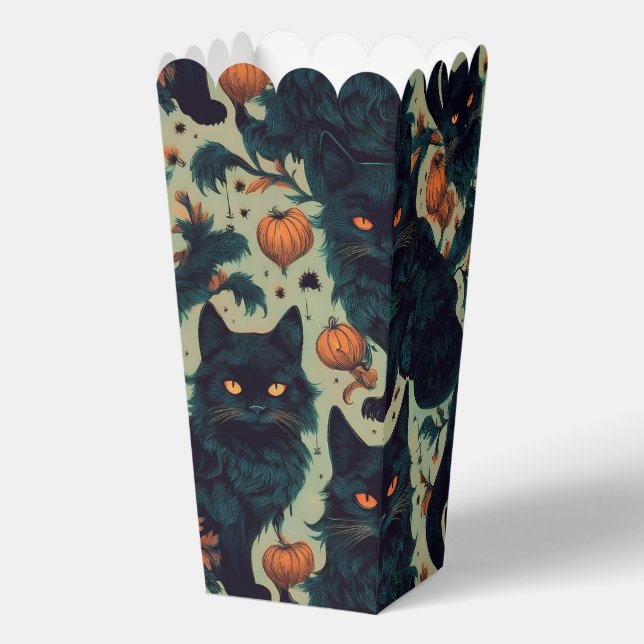Halloween black cats favor boxes (Front)