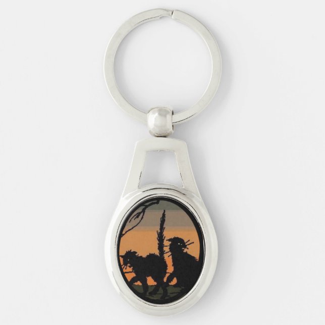 Halloween Black Cats - Keychain (Front)