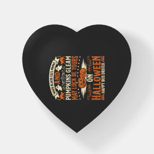 Halloween Black Cats Pumpkin Happy Bus Driver Desi Paperweight