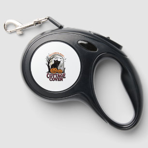 Halloween Black Cats Vintage Coven Pumpkin Art_1 Retractable Pet Leash