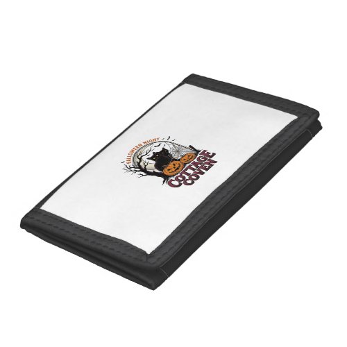 Halloween Black Cats Vintage Coven Pumpkin Art_1 Trifold Wallet