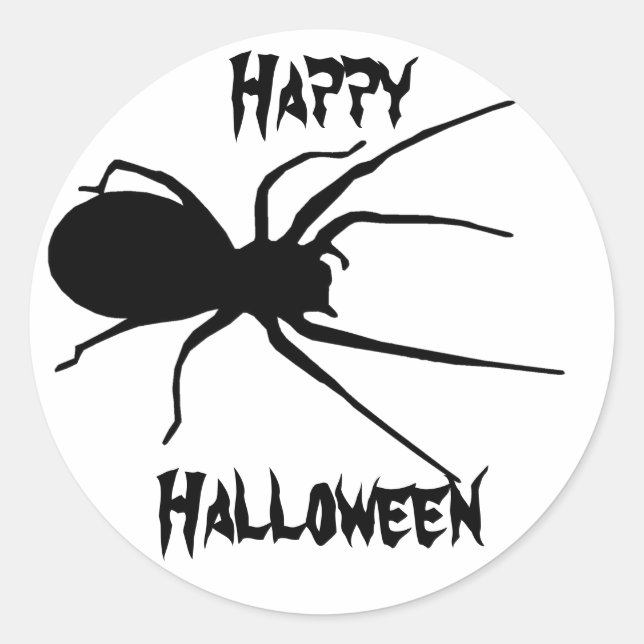 Halloween Black Creepy Spider Stickers (Front)