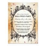 Halloween Black Gothic Spider Frame Party Invite