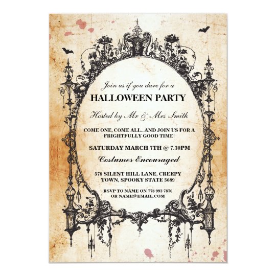 halloween black gothic spider frame party invite zazzle com the nightmare before christmas birthday invitations