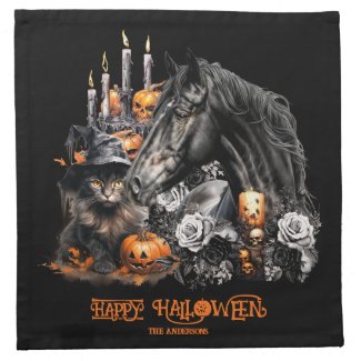 Halloween personalized cloth napkin