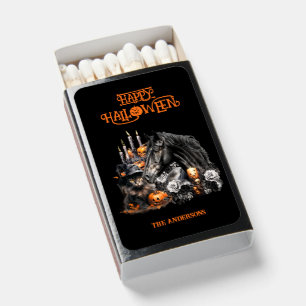 Halloween black Horse black Cat spooky Matchboxes