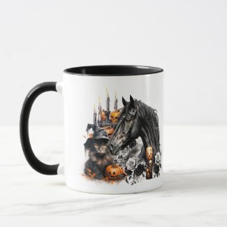 Personalized horse mug for Halloween 