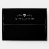 Halloween Black Invite Envelope Red blood Splatter (Back (Top Flap))