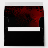 Halloween Black Invite Envelope Red blood Splatter (Back (Bottom))