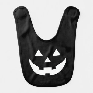 Halloween black Jack o lantern pumpkin costume Baby Bib