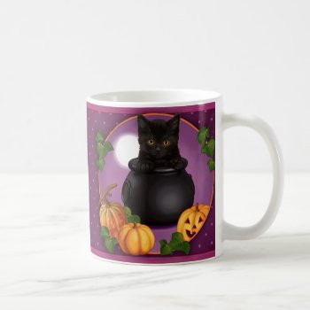 Halloween Black Kitty Coffee Mug by MarylineCazenave at Zazzle