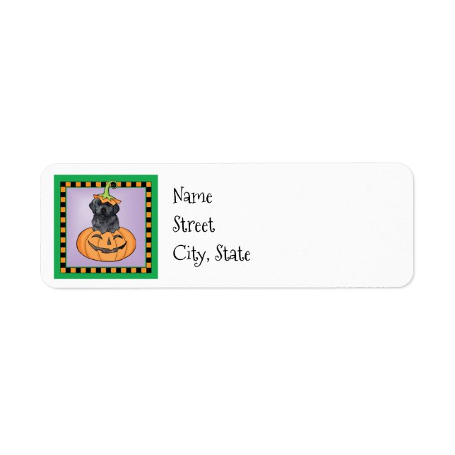 Halloween Black Lab Label (Front)