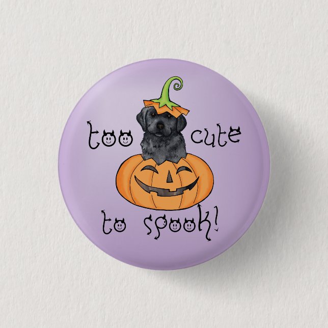 Halloween Black Lab Pinback Button (Front)