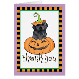 Halloween Black Lab Thank You Cards