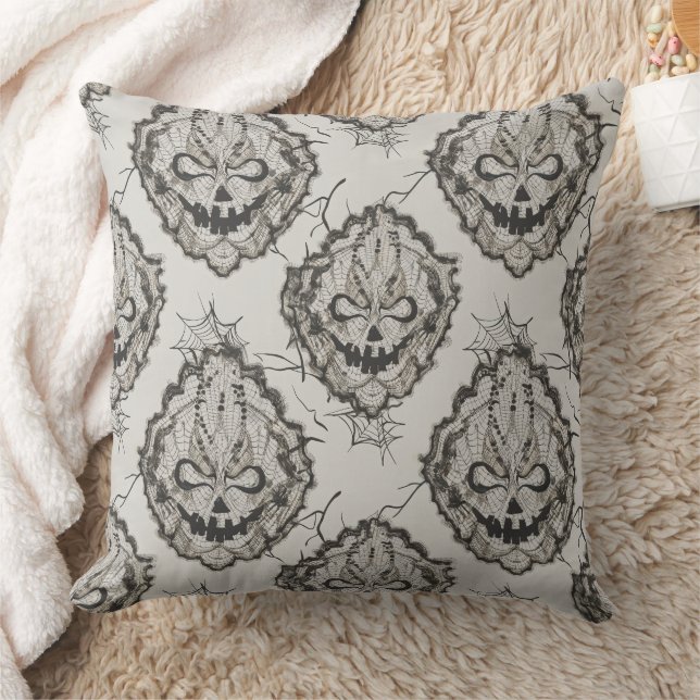 Halloween Black Lace Spiderweb Blanket &  Throw Pillow (Blanket)