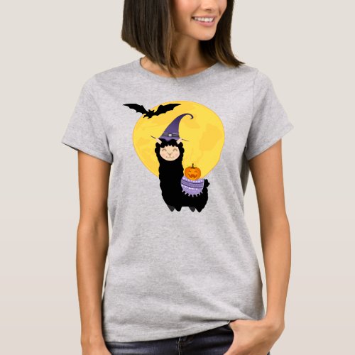 Halloween Black Llama T_Shirt