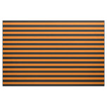 Halloween Black Orange Stripes Pattern Modern Chic Fabric