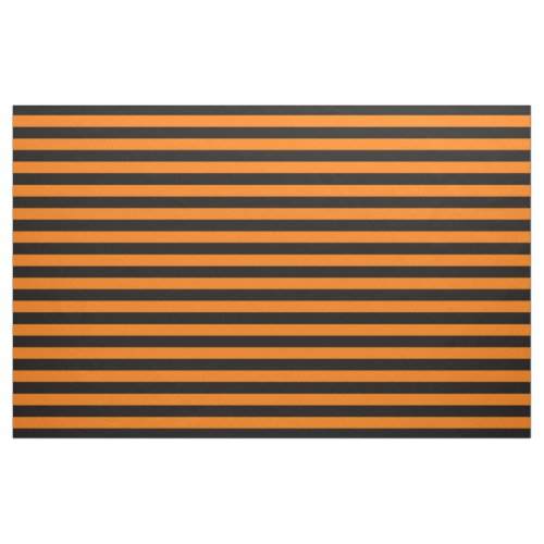 Halloween Black Orange Stripes Pattern Modern Chic Fabric