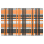 Halloween Black Orange White Plaid Fabric
