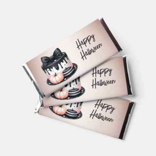 Halloween Black Pink Cake Treat Spooky Hershey Bar Favors