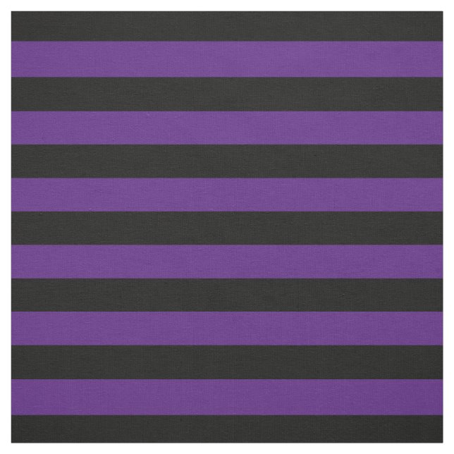 Halloween Black Purple Stripes Pattern Modern Chic Fabric (Swatch)