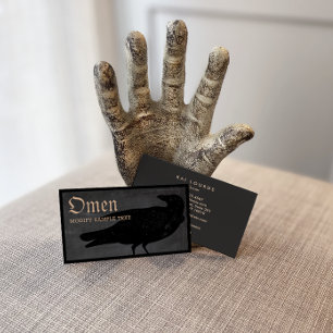 Halloween Black Raven  Business Card