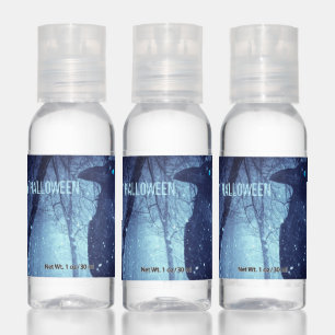 Halloween Black Raven Crow Blue Forest Hand Sanitizer