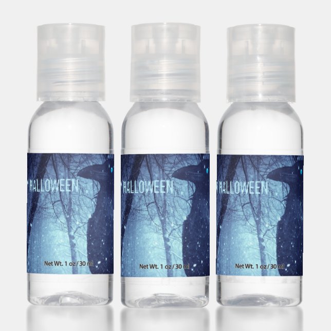 Halloween Black Raven Crow Blue Forest   Hand Sanitizer (Set)
