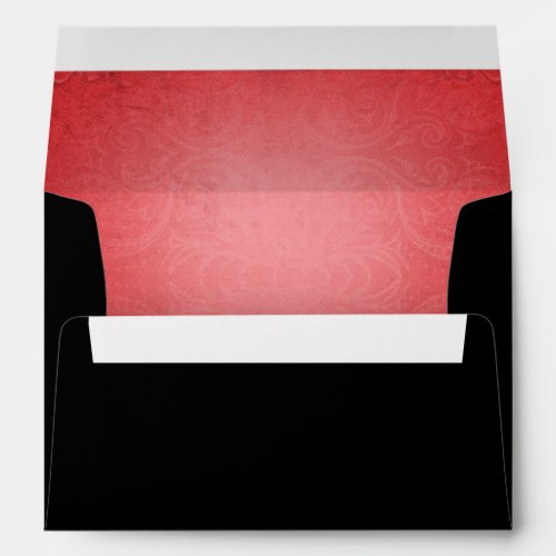 Halloween Black Red Orange Wedding Envelope