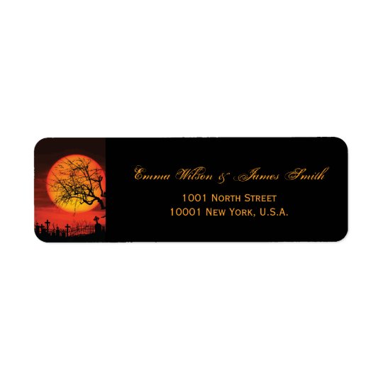Halloween Black Return Address Labels | Zazzle.com