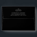 Halloween Black Rose Matching Wedding Envelope<br><div class="desc">Halloween Black Rose Matching Wedding Invitation Envelope
 Art & Design by Julie Alvarez</div>