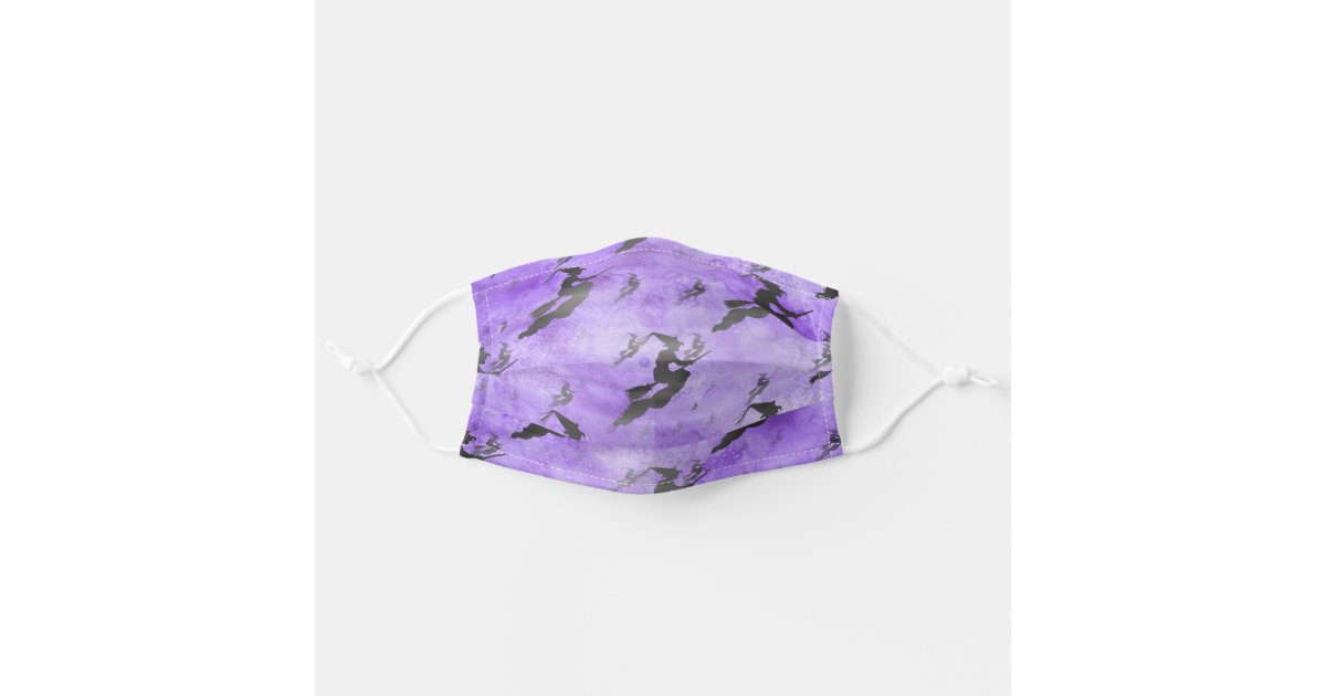Halloween Black Scattered Witch Pattern Purpe Bg Adult Cloth Face Mask Zazzle Com The most common purple face watch material is metal. zazzle