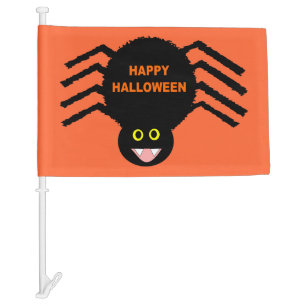 Halloween Black Spider Car Flag