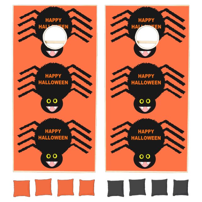 Halloween Black Spider Cornhole Set (Set)