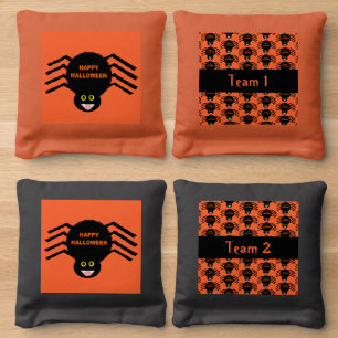 Halloween Black Spider Custom Cornhole Bags