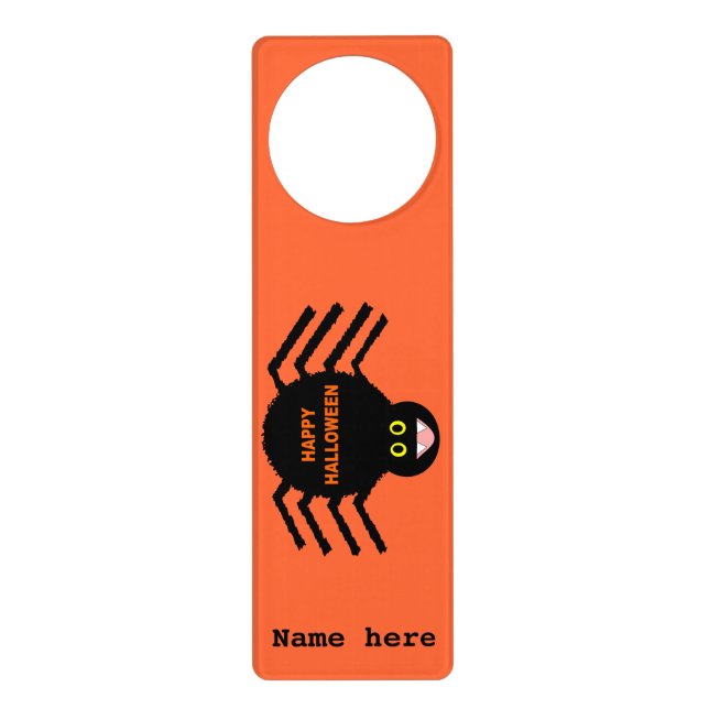 Halloween Black Spider Door Hanger (Front)